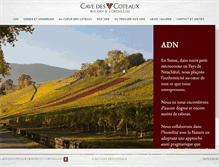 Tablet Screenshot of cave-des-coteaux.ch